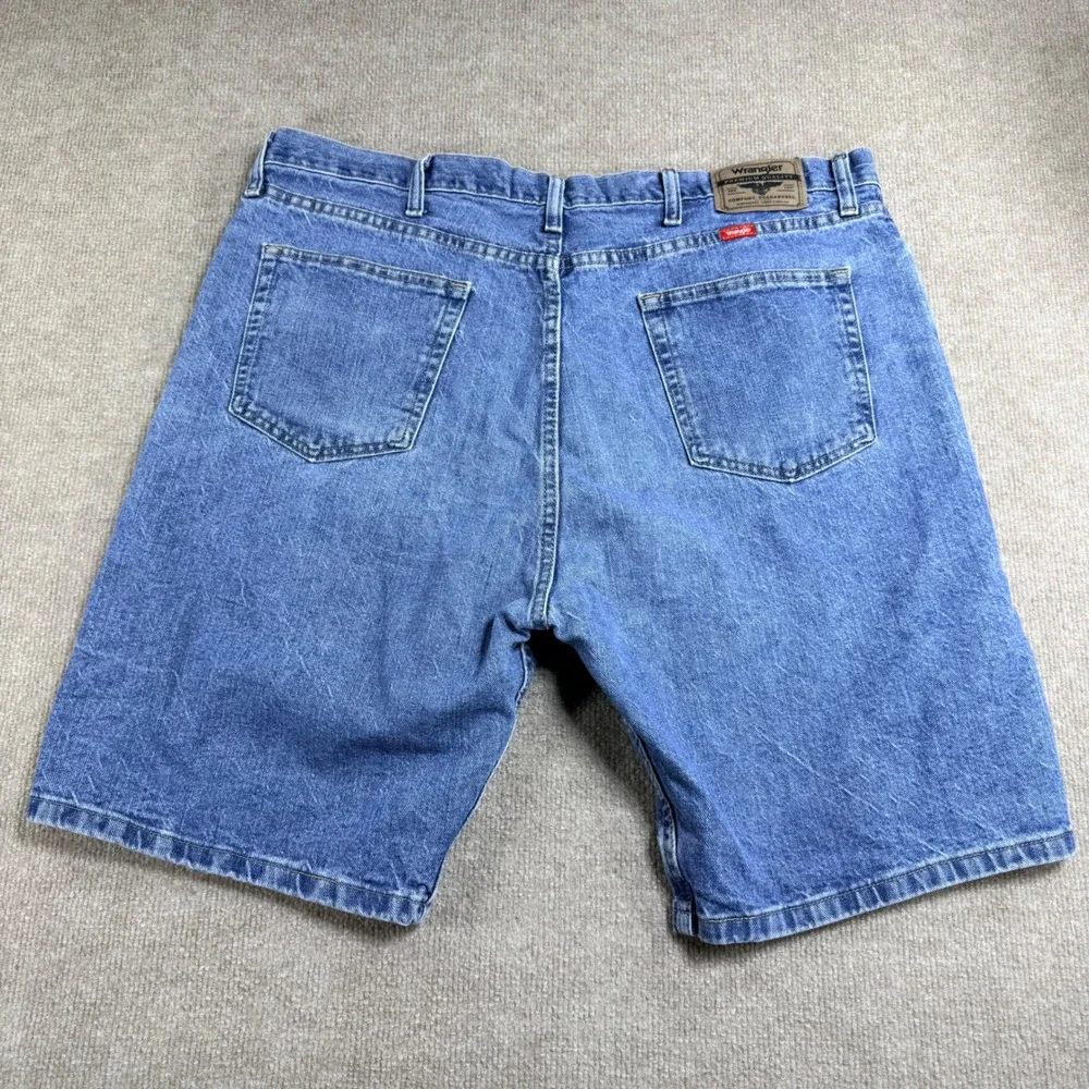 Wrangler Relaxed Fit Denim Shorts Mens 40 Blue Cotton 606W4MS Medium Wash